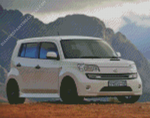 White Daihatsu Cars Diamond Painting