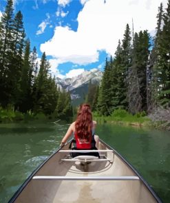 Woman On Canoe Diamond Painting