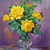 Yellow Roses In Vase Diamond Painting