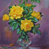 Yellow Roses In Vase Diamond Painting