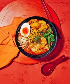 Asian Laksa Dish Diamond Painting