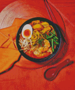 Asian Laksa Dish Diamond Painting