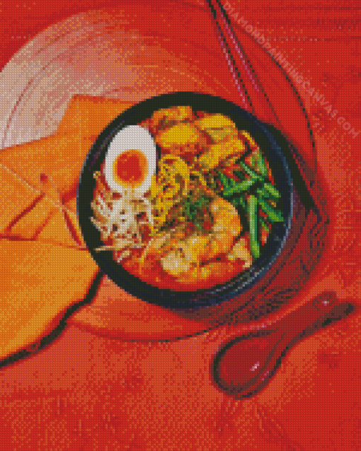 Asian Laksa Dish Diamond Painting