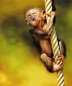 Baby Monkey Ape Diamond Painting