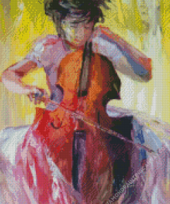 Ballerina And Violin Diamond Painting