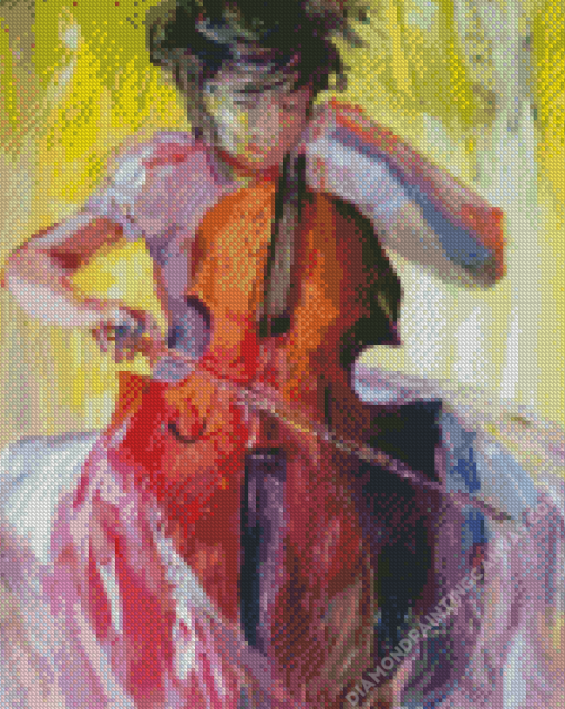 Ballerina And Violin Diamond Painting