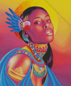 Black African Woman Diamond Painting