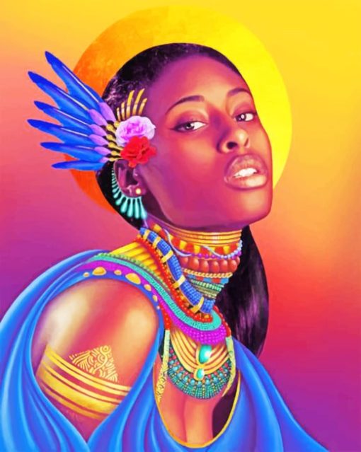 Black African Woman Diamond Painting