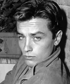 Black And White Alain Delon Diamond Painting