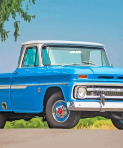 Blue 1966 Chevy Pickup Diamond Painting