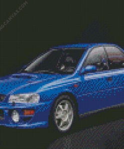 Blue Subaru Impreza Wrx Diamond Painting