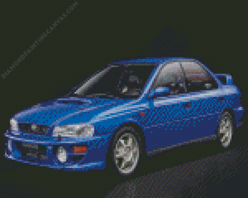 Blue Subaru Impreza Wrx Diamond Painting