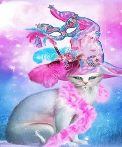 Cat In Witch Hat Diamond Painting