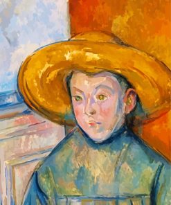 Child With Straw Hat Diamond Painting