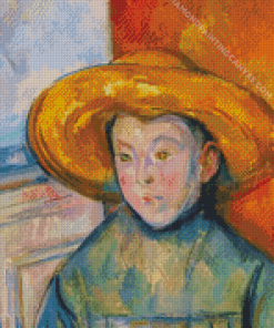 Child With Straw Hat Diamond Painting