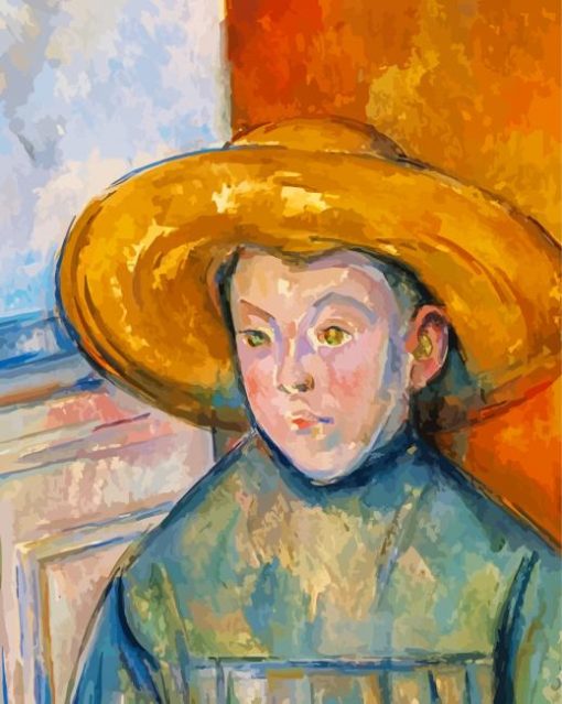 Child With Straw Hat Diamond Painting