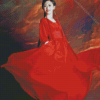 Chinese Lady With Red Dress Diamond Painting