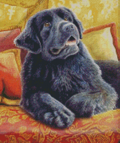 Cute Newfoundland Dog Diamond Painting