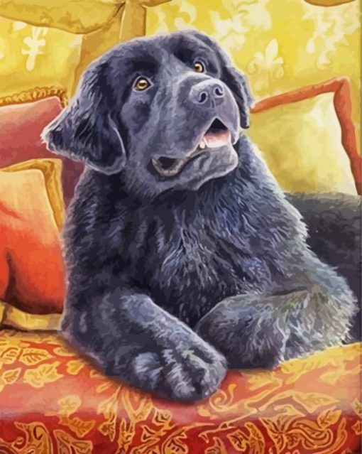 Cute Newfoundland Dog Diamond Painting