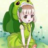 Cute Anime Girl Frog Diamond Painting