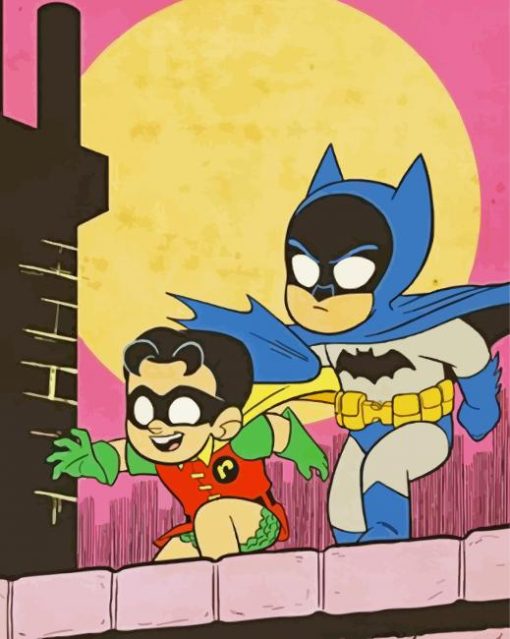 Cute Batman And Robin Diamond Painting