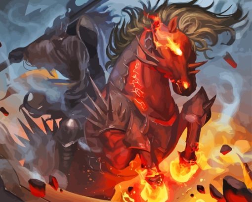 Devil Horse From Hell Diamond Painting