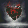 Fired Broken Heart Diamond Painting