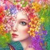 Flowers Woman Diamond Painting