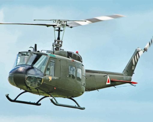 Green Huey Helicopters Diamond Painting