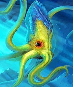 Green Octopus Diamond Painting