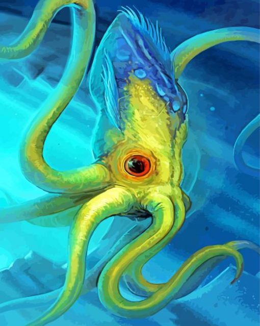 Green Octopus Diamond Painting