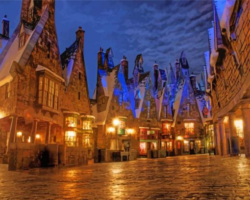 Hogsmeade At Night Diamond Painting