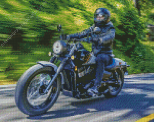 Honda Shadow On The Road Diamond Painting