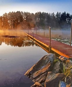 Morning Minnesota Lake Diamond Painting