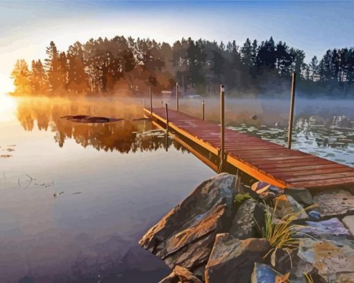 Morning Minnesota Lake Diamond Painting