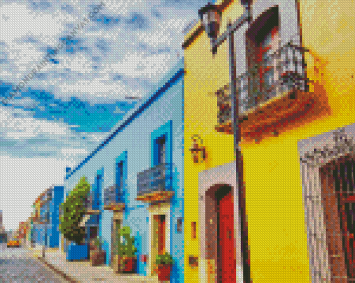 Oaxaca Mexican Houses Diamond Painting