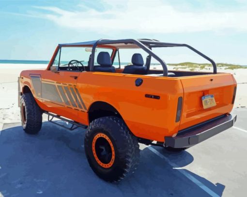 Orange Scout II Car Diamond Painting