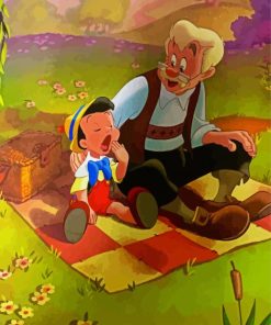 Pinocchio And Geppeto Diamond Painting