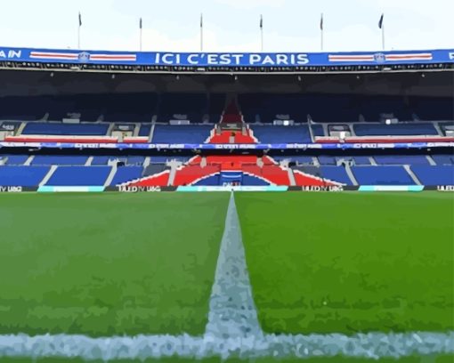 Psg Stadium In Paris Diamond Painting