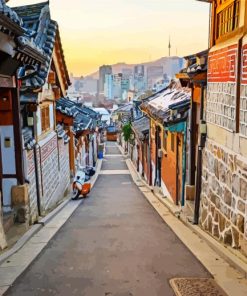 South Korea Bukchon Hanok Diamond Painting