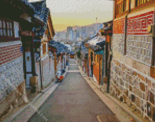 South Korea Bukchon Hanok Diamond Painting