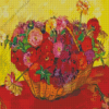 Still Life Basket Of Flowers Diamond Painting