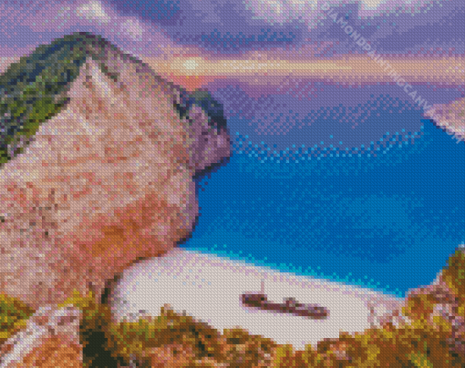 Sunset Navagio Zakynthos Diamond Painting