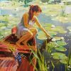 Woman And River Diamond Painting