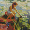 Woman And River Diamond Painting