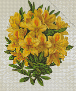 Yellow Azalea Plant Diamond Painting