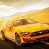 Yellow Mustang Car Diamond Painting