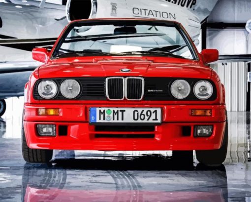 1991 Red BMW E30 Diamond Painting