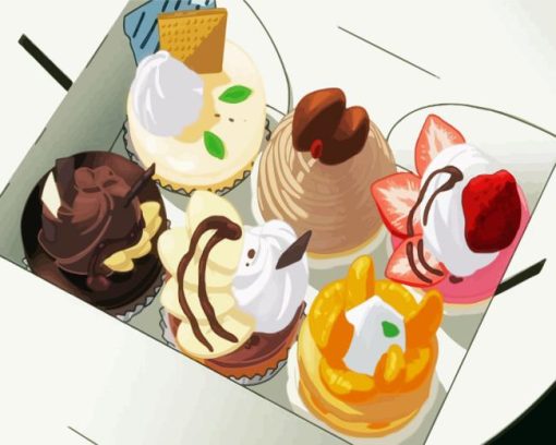 Anime Food Cakes Diamond Painting