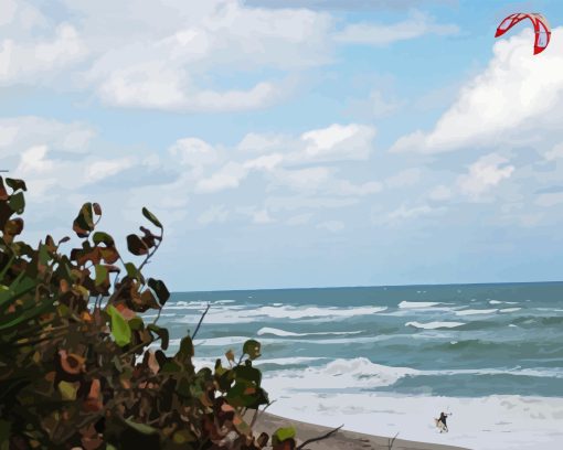 Beach In Tequesta Florida Diamond Painting